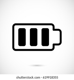 Battery web icon, battery icon vector