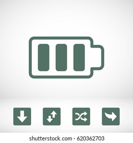 Battery web icon, battery icon vector