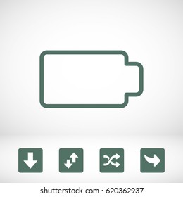 Battery web icon, battery icon vector