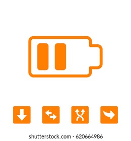 Battery web icon, battery icon vector