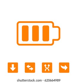 Battery web icon, battery icon vector