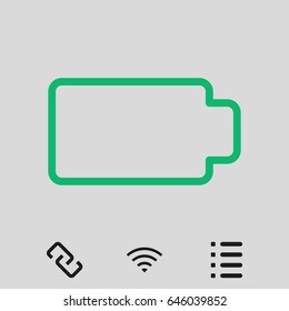 Battery web icon, battery icon vector