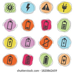 battery web icons for user interface design
