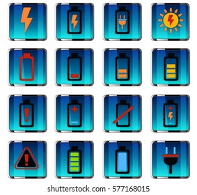 battery web icons for user interface design