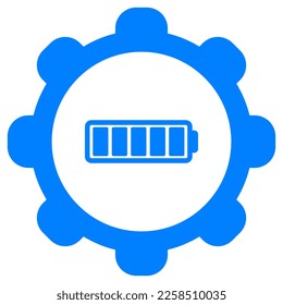 Battery and wheel on white