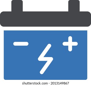 batería con fondo blanco. la batería es un símbolo de inteligencia artificial.icono de color glifo.