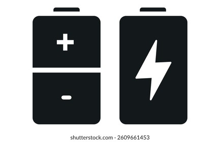 Batterys Set of Two Glyph Style