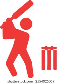 Batting icon logo vector illustration 2