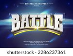 Battle 3D editable text effect template