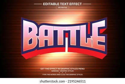 Battle 3D Editable Text Effect Template