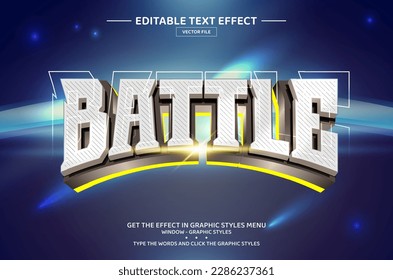 Vorlage für bearbeiteten Text-Effekt von Battle 3D