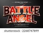 Battle angel 3D editable text effect template