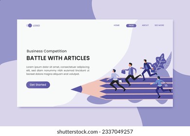 Battle With Articles Business Competition Landing Page