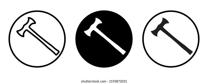 vector de icono del ax de batalla. Justicia y tribunal