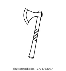 battle ax line icon vector on a white background
Vector line icon
