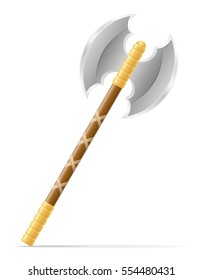 battle ax medieval stock vector illustration isolated on white background