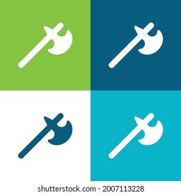 Battle Axe Flat four color minimal icon set