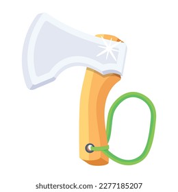 Battle axe icon in 2d style 