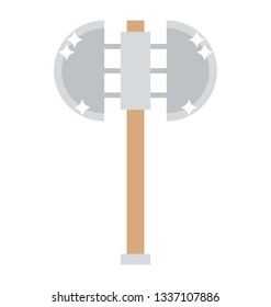 Battle axe icon, flat design.