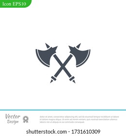 Battle axe icon. Vector illustration