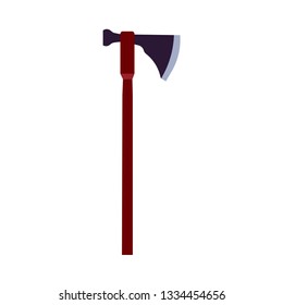 Battle axe vector icon weapon blade. Ancient viking fantasy equipment. Handle game barbarian flat art