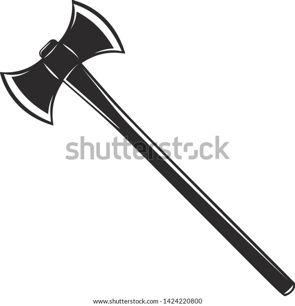 Battle Axe War Axe Execution Axe Stock Vector Royalty Free