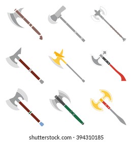 Battle Axes Flat style design. Vector