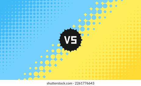 Battle background divided diagonally into two colors, light blue and yellow