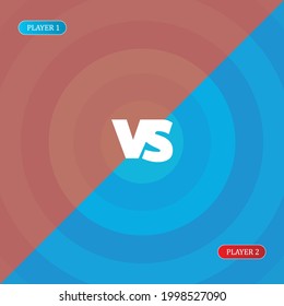 Battle background icon, background player 1 vs player 2. Vector illustration eps 10