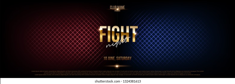 Battle banner vector concept. Girls and boys competition illustration with glowing versus symbol. Night club event promotion. MMA, wrestling, boxing fight poster. Ladies, men night flyer