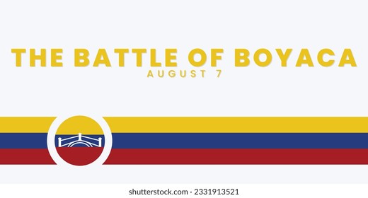 Battle of Boyacá (Batalla de Boyacá), august 7, social media post, web, poster, background, greeting card, banner concept, suitable for sale, vector illustration. 