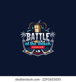 Batalla en el logo del torneo de hockey sobre playa 