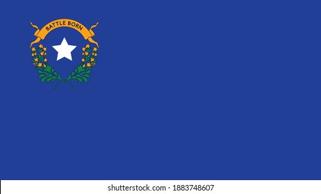 Battle Born Flag. Happy Nevada Day. Celebration For Nevada. Vector Banner And Greeting Card Of Nevada Day