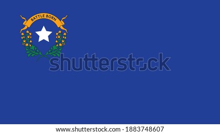 Battle Born Flag. Happy Nevada Day. Celebration for Nevada. Vector Banner and Greeting card of Nevada day