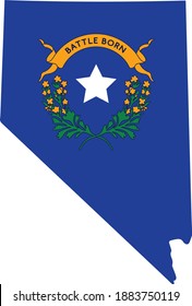 Battle Born Symbol. State of Nevada. Celebration for Nevada. Blue for Nevada. Celebration. Vector Banner and Greeting card of Nevada day