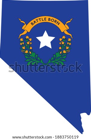 Battle Born Symbol. State of Nevada. Celebration for Nevada. Blue for Nevada. Celebration. Vector Banner and Greeting card of Nevada day