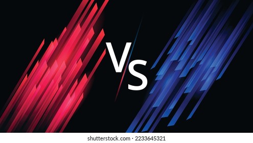 Battle and competition background concept. illustration blank template with sparks square and letters VS. Concept of cyber sport.