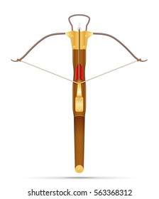 battle crossbow medieval stock vector illustration isolated on white background