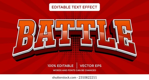 battle Editable text effect style