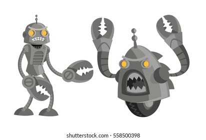 battle fight of evil robots