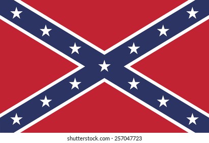 The battle flag of the Army of Tennessee.  Also known as the Confederate Rebel Flag used during the American Civil War.
