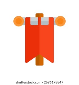 Ilustración de icono plano de bandera de batalla