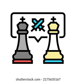 battle game color icon vector. battle game sign. isolated symbol illustration