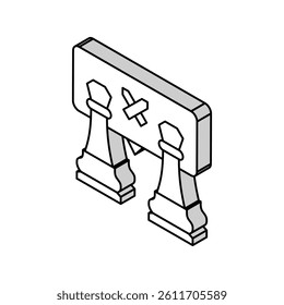 battle game isometric icon vector. battle game sign. isolated symbol illustration