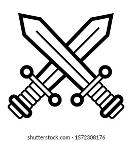 Battle Game Swords Vector Icon design