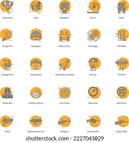 Battle game web app icon set 