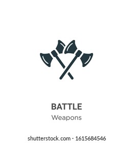 Battle glyph icon vector on white background. Flat vector battle icon symbol sign from modern weapons collection for mobile concept and web apps design.
