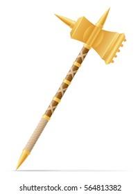 battle hammer medieval stock vector illustration isolated on white background