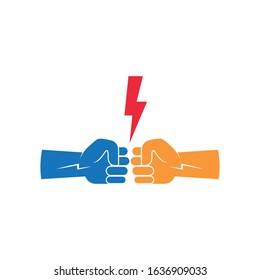battle hand icon vector illustration design template