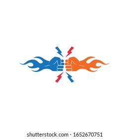 battle hand vector illustration design 